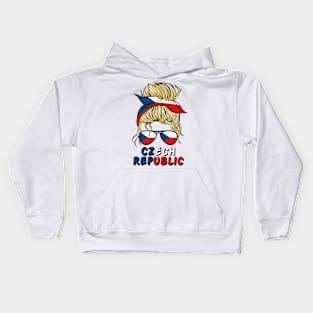 Ceska Czech Republic Flag Girls Czech Girl Kids Kids Hoodie